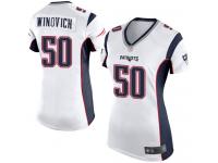 #50 Game Chase Winovich White Football Road Women's Jersey New England Patriots