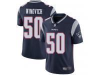 #50 Limited Chase Winovich Navy Blue Football Home Youth Jersey New England Patriots Vapor Untouchable