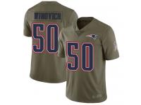 #50 Limited Chase Winovich Olive Football Youth Jersey New England Patriots 2017 Salute to Service