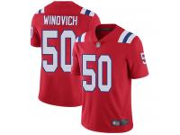 #50 Limited Chase Winovich Red Football Alternate Men's Jersey New England Patriots Vapor Untouchable