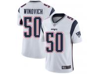 #50 Limited Chase Winovich White Football Road Youth Jersey New England Patriots Vapor Untouchable