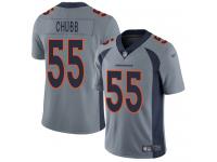 #55 Limited Bradley Chubb Silver Football Men's Jersey Denver Broncos Inverted Legend