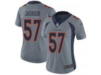 #57 Limited Tom Jackson Silver Football Women's Jersey Denver Broncos Inverted Legend