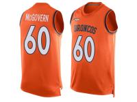 #60 Connor McGovern Orange Football Men's Jersey Denver Broncos Player Name & Number Tank Top