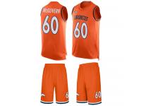 #60 Connor McGovern Orange Football Men's Jersey Denver Broncos Tank Top Suit