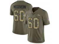 #60 Limited Connor McGovern Olive Camo Football Youth Jersey Denver Broncos 2017 Salute to Service