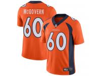 #60 Limited Connor McGovern Orange Football Home Men's Jersey Denver Broncos Vapor Untouchable