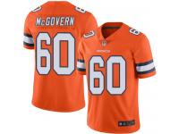 #60 Limited Connor McGovern Orange Football Men's Jersey Denver Broncos Rush Vapor Untouchable