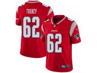 #62 Limited Joe Thuney Red Football Men's Jersey New England Patriots Inverted Legend