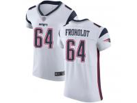 #64 Elite Hjalte Froholdt White Football Road Men's Jersey New England Patriots Vapor Untouchable