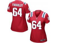 #64 Game Hjalte Froholdt Red Football Alternate Women's Jersey New England Patriots