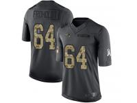 #64 Limited Hjalte Froholdt Black Football Youth Jersey New England Patriots 2016 Salute to Service