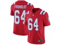 #64 Limited Hjalte Froholdt Red Football Alternate Youth Jersey New England Patriots Vapor Untouchable