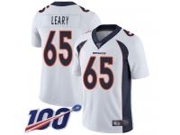 #65 Limited Ronald Leary White Football Road Youth Jersey Denver Broncos Vapor Untouchable 100th Season