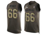 #66 Dalton Risner Green Football Men's Jersey Denver Broncos Salute to Service Tank Top