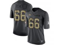 #66 Limited Dalton Risner Black Football Men's Jersey Denver Broncos 2016 Salute to Service