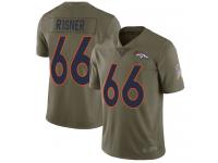 #66 Limited Dalton Risner Olive Football Men's Jersey Denver Broncos 2017 Salute to Service