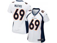 #69 Evan Mathis Denver Broncos Road Jersey _ Nike Women's White NFL Game