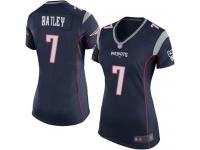 #7 Game Jake Bailey Navy Blue Football Home Women's Jersey New England Patriots