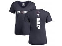 #7 Jake Bailey Navy Blue Football Backer Women's New England Patriots T-Shirt