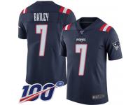 #7 Limited Jake Bailey Navy Blue Football Men's Jersey New England Patriots Rush Vapor Untouchable 100th Season