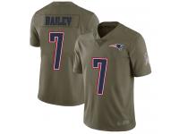 #7 Limited Jake Bailey Olive Football Men's Jersey New England Patriots 2017 Salute to Service