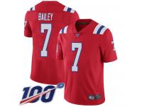 #7 Limited Jake Bailey Red Football Alternate Youth Jersey New England Patriots Vapor Untouchable 100th Season