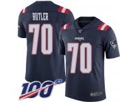 #70 Limited Adam Butler Navy Blue Football Youth Jersey New England Patriots Rush Vapor Untouchable 100th Season