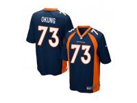 #73 Denver Broncos Russell Okung Game Jersey - Nike Navy Blue NFL Men's Alternate