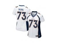 #73 Denver Broncos Russell Okung Game Jersey - Nike White NFL Women's Road