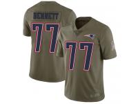 #77 Limited Michael Bennett Olive Football Youth Jersey New England Patriots 2017 Salute to Service