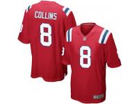 #8 Game Jamie Collins Red Football Alternate Men's Jersey New England Patriots