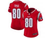 #80 Limited Irving Fryar Red Football Women's Jersey New England Patriots Inverted Legend