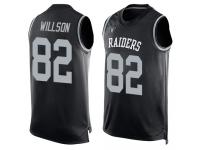 #82 Luke Willson Black Football Men's Jersey Oakland Raiders Player Name & Number Tank Top