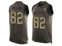 #82 Luke Willson Green Football Men's Jersey Oakland Raiders Salute to Service Tank Top