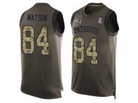 #84 Benjamin Watson Green Football Men's Jersey New England Patriots Salute to Service Tank Top