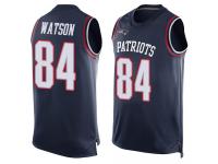 #84 Benjamin Watson Navy Blue Football Men's Jersey New England Patriots Player Name & Number Tank Top