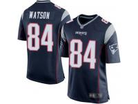 #84 Game Benjamin Watson Navy Blue Football Home Men's Jersey New England Patriots