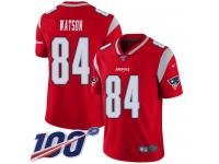 #84 Limited Benjamin Watson Red Football Men's Jersey New England Patriots Inverted Legend 100th Season