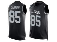 #85 Derek Carrier Black Football Men's Jersey Oakland Raiders Player Name & Number Tank Top