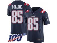 #85 Limited Jamie Collins Navy Blue Football Men's Jersey New England Patriots Rush Vapor Untouchable 100th Season