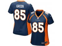 #85 Virgil Green Denver Broncos Alternate Jersey _ Nike Women's Navy Blue NFL Game