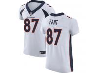 #87 Elite Noah Fant White Football Road Men's Jersey Denver Broncos Vapor Untouchable