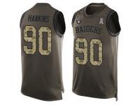 #90 Johnathan Hankins Green Football Men's Jersey Oakland Raiders Salute to Service Tank Top