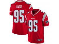 #95 Limited Derek Rivers Red Football Youth Jersey New England Patriots Inverted Legend