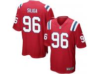 #96 Sealver Siliga New England Patriots Alternate Jersey _ Nike Youth Red NFL Game