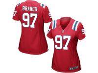 #97 Alan Branch New England Patriots Alternate Jersey _ Nike Women's Red NFL Game