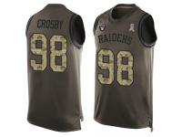 #98 Maxx Crosby Green Football Men's Jersey Oakland Raiders Salute to Service Tank Top