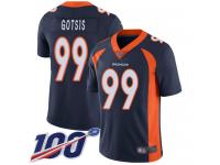 #99 Limited Adam Gotsis Navy Blue Football Alternate Men's Jersey Denver Broncos Vapor Untouchable 100th Season