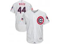 Anthony Rizzo #44 Chicago Cubs 2017 Stars & Stripes Independence Day White Flex Base Jersey - Men